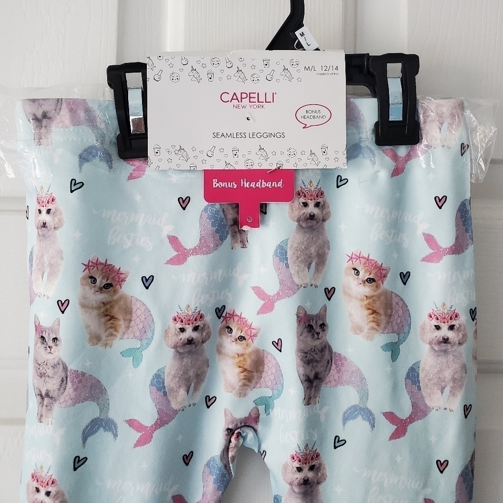 Sold! Capelli New York Mermaid Besties Seamless leggings size 12/14 Girls - Picture 3 of 4